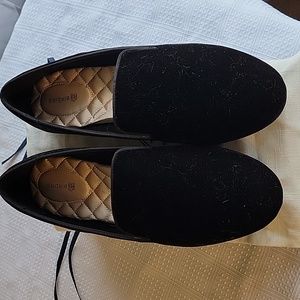 NWB black velvet Birdies Starling loafers flats